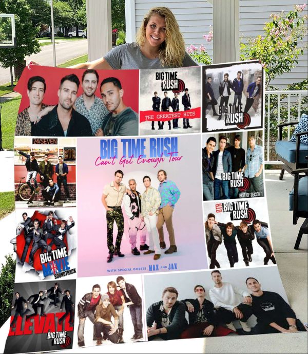 Big Time Rush Blanket BTR Cant Get Enough Tour 2023 Throw Gift For Fans