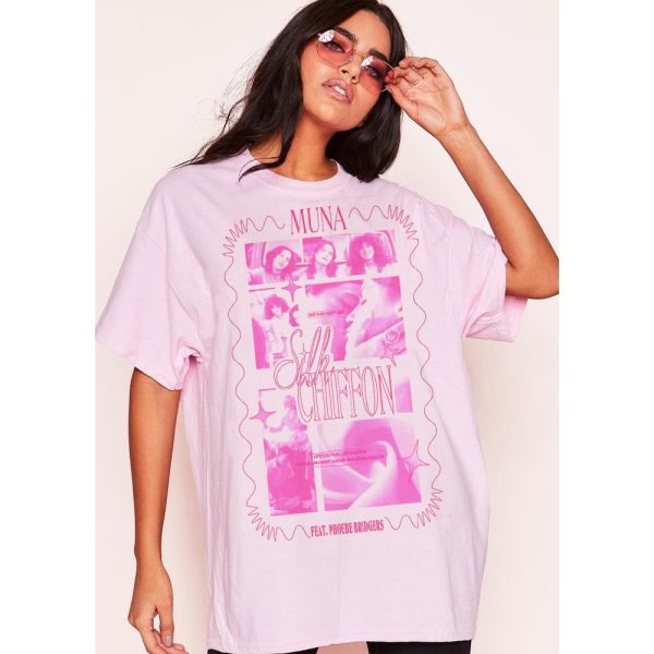 Vintage Muna Band Pink Chiffon T-shirt