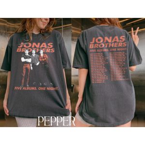 2 Sides Jonas Brothers Five Albums One Night Tour Shirt