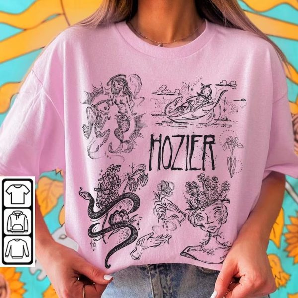 Vintage Hozier Lyrics Art Tattoo Album Graphic Shirt