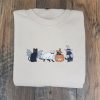 Embroidered Cute Music Ghost Sweatshirt
