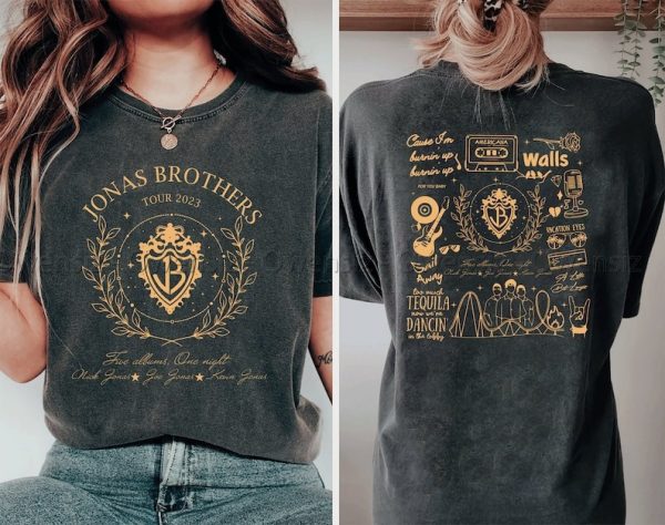 Retro Jonas Brothers Tour 2023 Double Sided Shirt