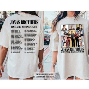 2 Sides Jonas Brothers Five Albums One Night T Shirt