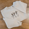 Staying Alive Skeleton Coffee Embroidered Sweatshirt