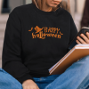 Embroidered Ghost Halloween Fall Sweatshirt