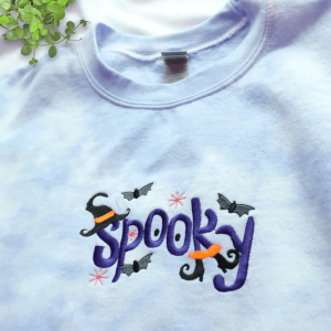 Embroidered Spooky Sweatshirt