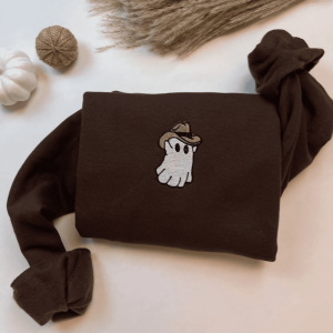 Embroidered Western Cowboy Ghost Sweatshirt