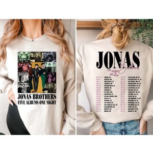 2 Sides Jonas Brothers Five Albums One Night Tour Shirt