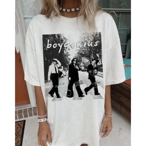Black White Boygenius Walking T Shirt