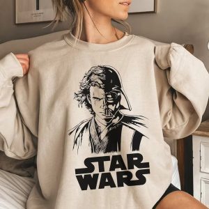 Vintage Disney Star Wars Anakin Skywalker & Darth Vader Half Face Shirt