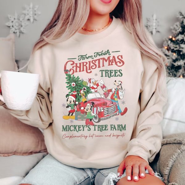 Vintage Disney Christmas Tree Farm Fresh Sweatshirt