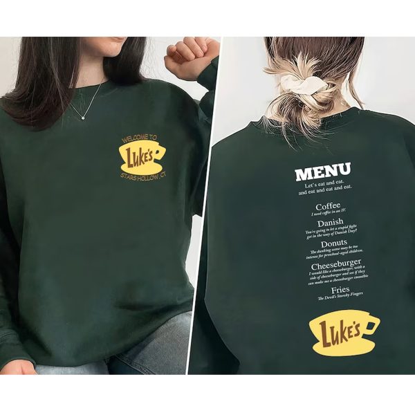 Luke’s Diner Stars Hollow Menu Sweatshirt