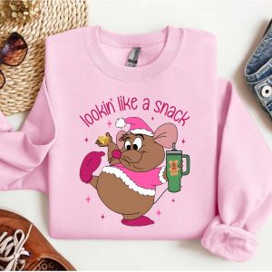 Pink Gus Gus Mouse Christmas Shirt