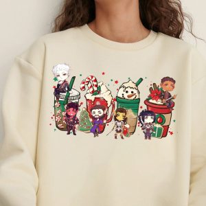 Baldurs Gate Characters Christmas Coffee Sweatshirt