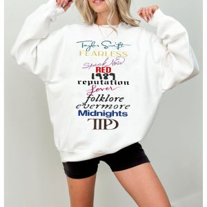 2024 Taylor Swift Albums Tracklist Sweatshirt