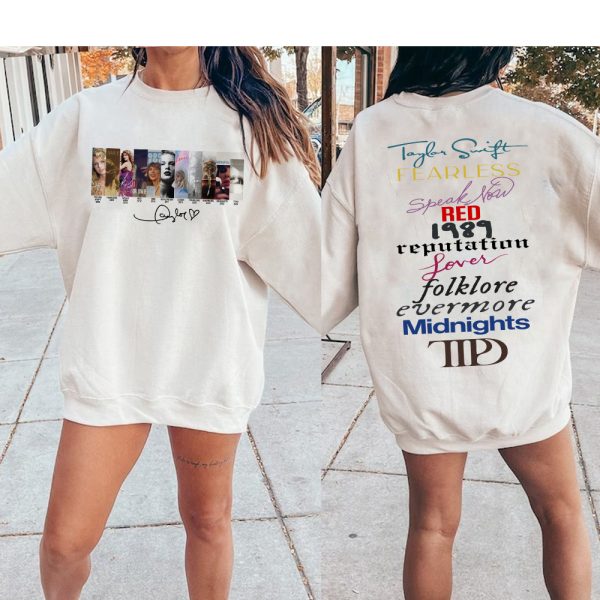 2024 Taylor Swift Albums 2 Sides Sweatshirt