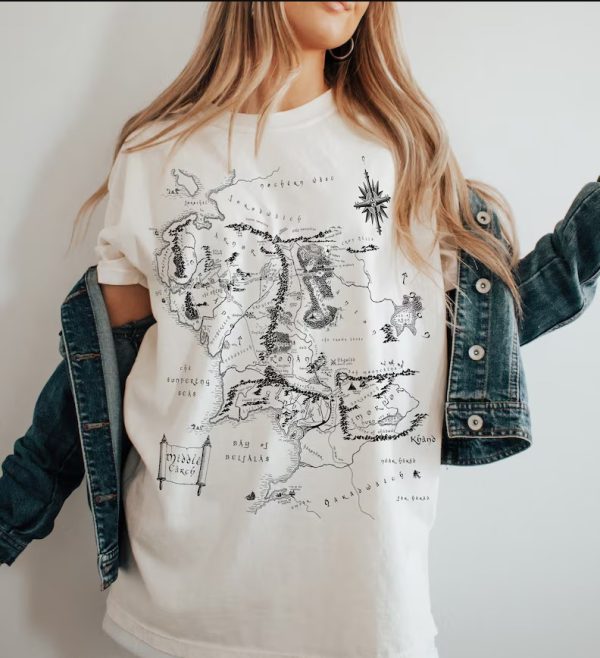 LOTR Middle Earth Map Vintage Shirt