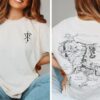 LOTR Middle Earth Map Vintage 2 Sides Shirt