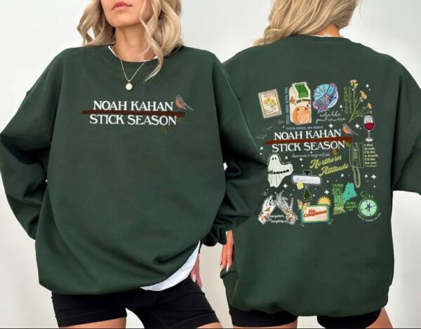 Vintage Stick Season Noah Kahan 2 Sides Sweatshirt