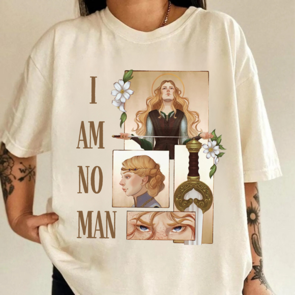 LOTR I Am No Man Artwork Vintage Shirt