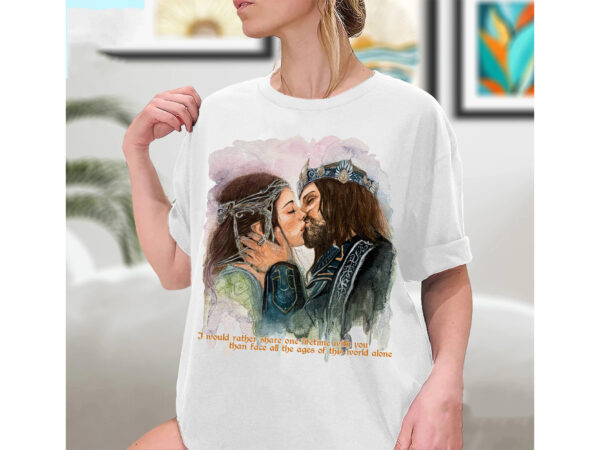 LOTR Aragorn and Arwen Lovers Vintage Shirt