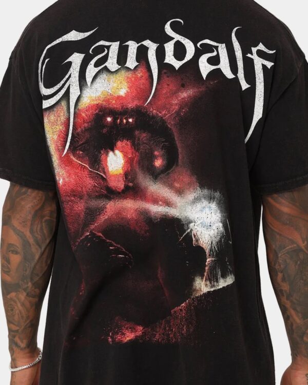 LOTR Gandalf The White Vs Balrog Vintage 2 Sides Shirt