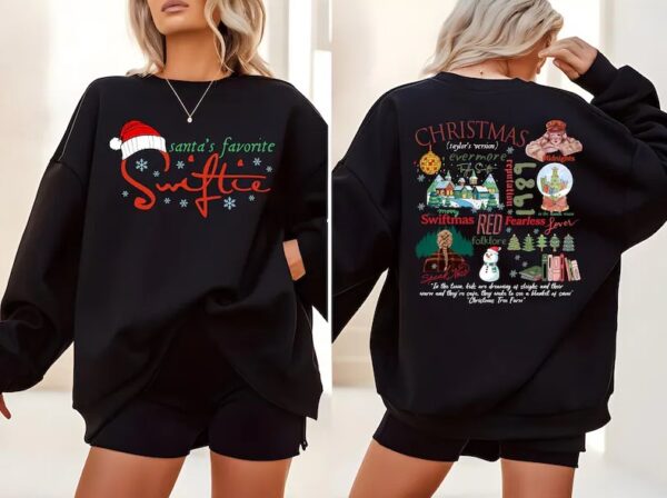 Taylor Swift Retro Merry Swiftmas 2 Sides Sweatshirt