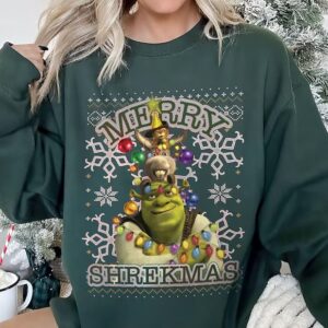 Funny Shrek Christmas Santa Sweatshirt