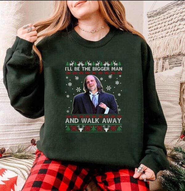 I Will Be The Bigger Man And Walk Away Scary Movie Dinner Christmas Sweatshirt