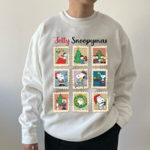 Snoopy and Charlie Brown Christmas Sweatshirt with Jolly Christmas