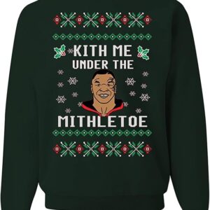 Mike Tyson Kith Me Under The Mithletoe Ugly Christmas Sweater