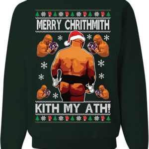 Mike Tyson Merry Chrithmith Kith My Ath Funny Ugly Christmas Sweater