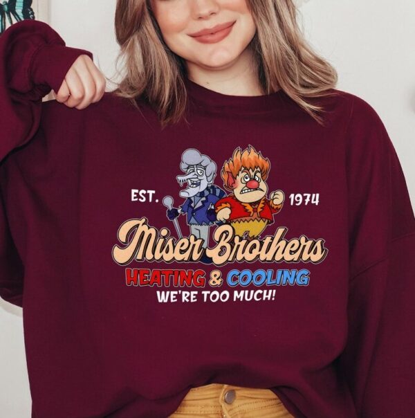 Heating And Cooling Miser Brothers Christmas Sweatshirt