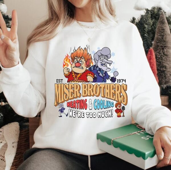 Miser Brothers Too Much Christmas Snow Heat Miser Sweatshirt