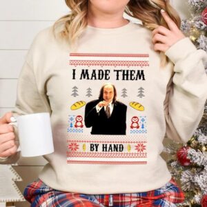 Scary Movie Christmas I Made Them By Hand Movie Quote Ugly Xmas Sweater