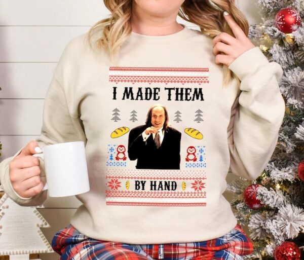 Scary Movie Christmas I Made Them By Hand Movie Quote Ugly Xmas Sweater