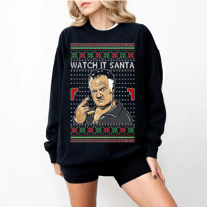 Watch It Santa Funny Paulie Italian NJ New Jersey Mafia Classic TV Show Ugly Christmas Sweater