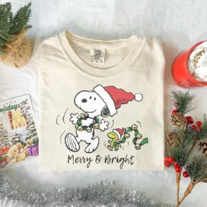 Snoopy Cute Christmas Dog Lover Gift, Dog Christmas Crewneck