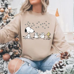 Snoopy Christmas Sweatshirt, Christmas Apparel, Cute Christmas Dog Lover Gift, Dog Christmas Crewneck, Merry Christmas Gift, Holiday Shirt