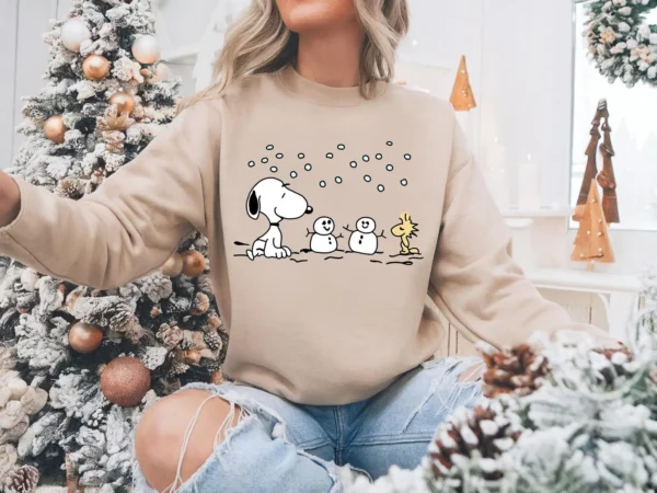 Snoopy Christmas Sweatshirt, Christmas Apparel, Cute Christmas Dog Lover Gift, Dog Christmas Crewneck, Merry Christmas Gift, Holiday Shirt