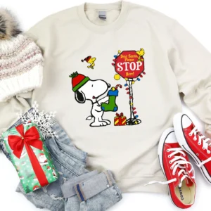 Cute Christmas Dog Lover Gift, Dog Christmas Crewneck, Snoopymas Shirt