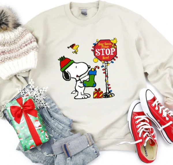 Cute Christmas Dog Lover Gift, Dog Christmas Crewneck, Snoopymas Shirt