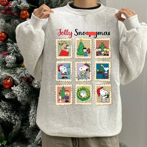 Snoopy and Charlie Brown Christmas Sweatshirt with Jolly Christmas