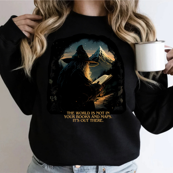 LOTR Quotes Gandalf The World Is Not In Your Books And Maps Vintage Shirt