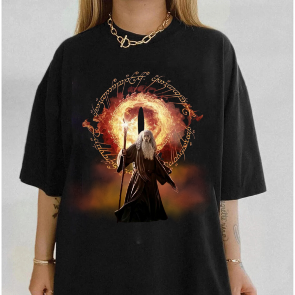 LOTR Gandalf x Sauron Fire The Fellowship Of The Ring Vintage Shirt