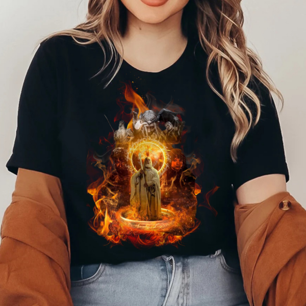 LOTR Gandalf on Fire The Fellowship Of The Ring Vintage Shirt