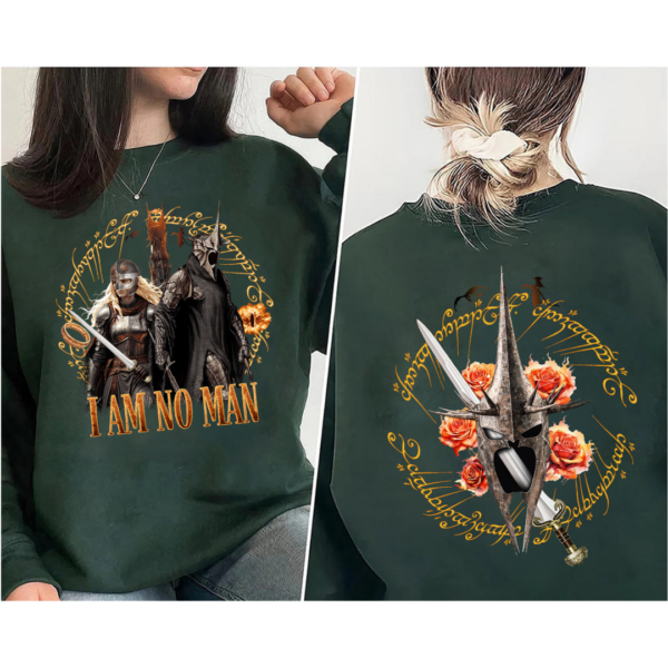 LOTR I Am No Man Retro Style Vintage 2 Sides Shirt