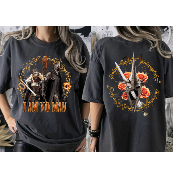 LOTR I Am No Man Retro Style Vintage 2 Sides Shirt