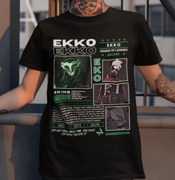 Ekko Shirt, Gaming Shirt, LOL Shirt, Arcane Shirt, Gamer Shirt, Ekko Arcane Shirt, Ekko Tee