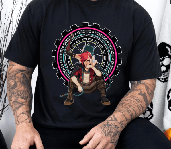 Vi Jinx Shirt, Arcane Legends Shirt Champion Jinx Vi Unisex T-Shirt, Champion Violet Tee